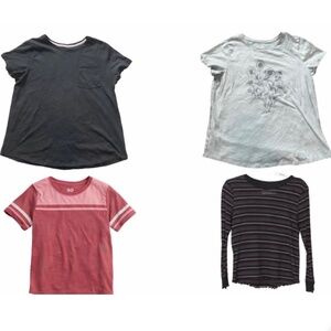 Girls Plus Size Shirt Bundle SO & Cat & Jack Tops Sizes 16–20 Plus (4)